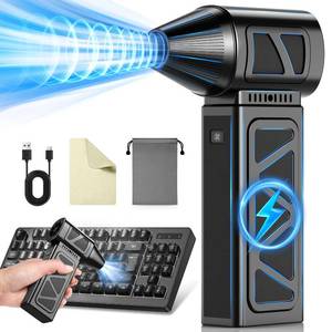 lot 12450 image: Hingso Compressed Air Duster, 360000RPM Powerful Electric Air Duster with Brushless Motor, 5-Gear Rechargeable Cordless Air Blower Turbo Fan, Mini Jet Dry Blower for PC, Keyboard, Snow, Car, Outdoors