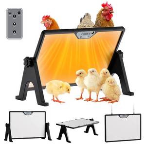 lot 13250 image: Brooder Plate for Chicks with Temp Control and Display,Dual-Sided Chicken Coop Heater with Remote,Timer Function & Cycle Work,Adjustable Angle,Safe Heater Plate for Ducks Quail Poultry Warm,13x17