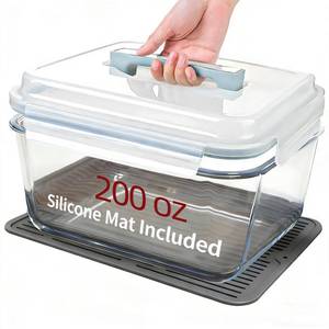 lot 13280 image: Susukkie 200oz6000ml26cup Extra Large Glass Storage Containers with Airtight Lid - Borosilicate Large Glass Food Storage for Rotisserie Chicken, Turkey - XL Big Glass Soup Bowls Freezer to Oven Safe