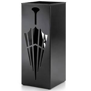 lot 13290 image: YIMITEE Square Metal Umbrella Stands, Umbrella Holder Rack for Entryway, Canes Walking Sticks Storage Bin Freestanding for Home Office Indoor Hotel Shop, 6.5 x 6.5 x 16.5, Black