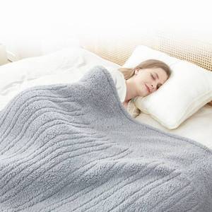 lot 13299 image: SNUGSUN Electric Heated Blanket Twin Size, Soft and Cozy Thickened Flannel and Sherpa Electric Blanket for Bed, Automatic Safety System 6 Heating Levels & 10 Hours Auto-Off, 62x84 London Grey