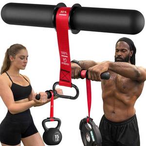 lot 14163 image: FitBeast Forearm Strengthener & Forearm Exerciser, Wrist Roller with Thicker Handle, Forearm Strength Trainer with Adjustable Strap - Ideal for Grip Strength, Muscle Building, Rehabilitation (Red)