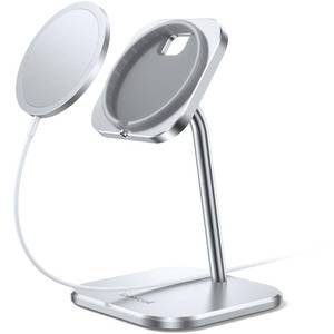 lot 14203 image: Lamicall Aluminum Phone Stand for Apple 25W MagSafe Charger - Charger Not Included 360° Rotation Adjustable Charging Holder Dock for Desk, Compatible with iPhone 17, 16, 15, 14, 13 Pro Max Plus Air