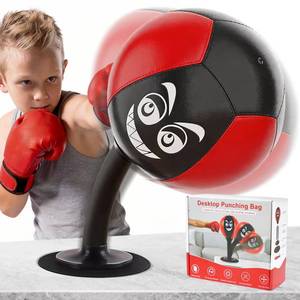 lot 14209 image: Desktop Punching Bag with Suction Cup Base - Heavy Duty Stress Relief Ball for Office & Home  Funny Desk Accessories, White Elephant Gag Gifts for Coworkers, Kids & Friends