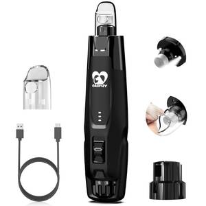 lot 14265 image: Casfuy New 6-Speed Dog Nail Grinder - 50% More Power Dog Nail Trimmers with 2 LED Lights Quiet 7h Running Time Electric Pet Nail Grinder File Toenail Grinder for Large Medium Small Dogs & Cats (Black)