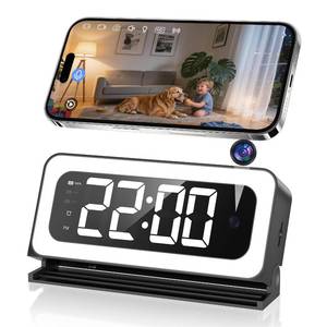 lot 14277 image: Gyliziex 2K Clock Camera, 5G & 2.4G WiFi Indoor Pet Nanny Cameras with Alarm for Home, Full Color Night Vision, Human Motion Detection, Local SD Storage
