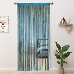 lot 14295 image: YIIBAII Beaded Curtain Beaded Curtains for Doorways Crystals Suitable for Interior Hanging Decoration and Partitions Closet Curtains (39x110, Blue)