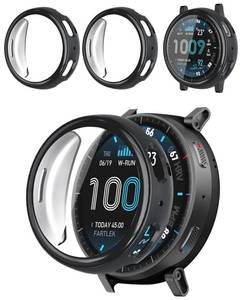 lot 14301 image: Protective Case Cover Compatible with Amazfit Active Max Smart Watch 1.5, Hard PC Shell & 6H Tempered Glass Screen Protector - Shockproof, Full Coverage, Scratch-Resistant (Black)