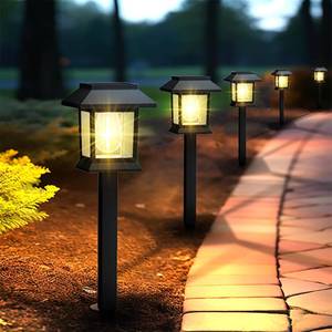 lot 14304 image: Greluna Solar Lights Outdoor, 6 Pack Waterproof Auto OnOff Solar Pathway Lights for Garden, Landscape, Path, Yard, Patio, Driveway, Walkway Decor