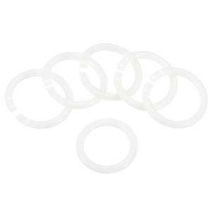 lot 14313 image: PATIKIL 1.6 OD 1.3 ID Loose Leaf Rings, 25 Pack Binder Ring Plastic for Book DIY Scrapbook Notebook Photo Album, White