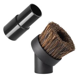 lot 14330 image: Soft Horse Hair Vacuum Brush Attachment For Shark Vacuum - Round Brush With Adapter - To Convert The 1 14 Tool To 1 12 Vacuum Hoses, Vacuum Attachment Brush Hair Length 35mm