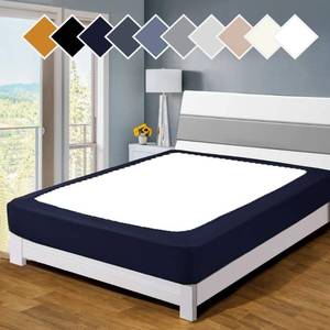 lot 14335 image: Twin Six Premium Box Spring Cover Update Bed Skirt Wrap Around Cover, Mattress Cover, KingCalifornia KingSplit King, Navy Blue