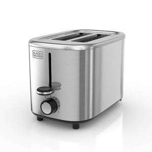 lot 15232 image: BLACKDECKER� 2-Slice Toaster with 7 Toast Shade Settings, Extra-Wide Slots for Bagels, Stainless Steel Exterior Finish