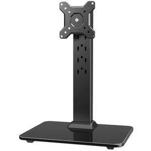 lot 15257 image: HUANUO Monitor Stand, Freestanding VESA Mount for 13 to 34 Inch Screens, Holds up to 44lbs, 5 Height Options, Swivel Desk Stand Riser With 360 Rotation, VESA 75x75mm100x100mm