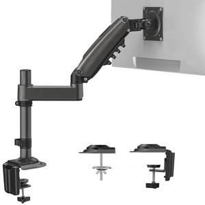 lot 15280 image: HUANUO Single Monitor Arm, Adjustable Desk Mount for 13-34 inch Screens, Holds 19.8lb, 22.44 inch Max Height, Full Motion Swivel Gaming Monitor Stand with VESA 75x75mm and 100x100mm Compatibility