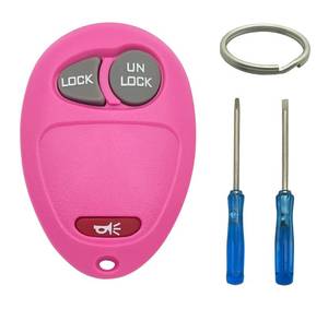 lot 16399 image: Pink Key Fob Case Shell Fit for Chevy Colorado Venture GMC Canyon Hummer H3 Pontiac Montana Oldsmobile Silhouette Isuzu Keyless Entry Remote Cover (3 Buttons C)