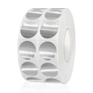 lot 16405 image: Yeachlaing 2000 Pieces 0.5 Inch Round Color Coding Labels,Circle Dot Stickers Used for Classroom Office and More,with Perforation Line (Silver)