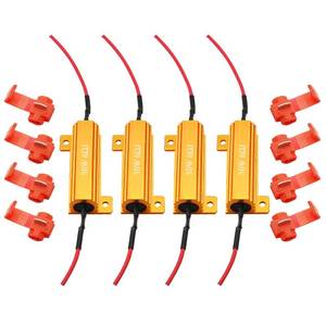 lot 16414 image: AUXLIGHT 4Pcs Quality 50W 6ohm Load Resistors - Fix LED Bulb Hyper FlashError Code, Turn Signal Fast Blinker (Resistors get very hot during working)