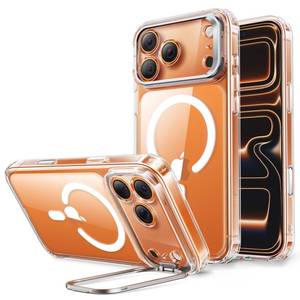 lot 16424 image: ESR for iPhone 17 Pro Max Case with Stash Stand, Compatible with MagSafe, Military-Grade Drop Protection for iPhone 17 Pro Max Phone Case, Scratch-Resistant Back Cover, Clear