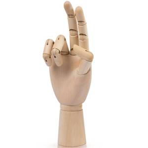 lot 16425 image: Falling in Art Wooden Hand Model, 10Inches Right Hand Mannequin Figure for Jewelry Display and Decoration