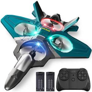 lot 18131 image: Tubokoro RC Planes for Kids Adults, Foam Remote Control Airplane Jet Helicopter Drone Toys for Kids Adults 8-12 12-16, Remote Control Plane Airplane Toys with LED Lights, 360° Flip Stunt Rotation