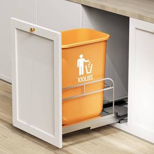 lot 19942 image: LIONONLY Pull Out Trash Can Under Cabinet Kit with Soft-Close Slides(Trash Bin Not Included), Under Sink Garbage Can Pull Out, for Kitchen, Sink, Drawer, Required Minimum Cabinet Size(12 W X 18 D)