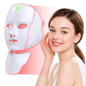 lot 19961 image: Red Light Therapy Mask for Face,7 Custom Modes with Infrared��Cordless LED Face Mask & Neck Mask,Portable USB C Rechargeable for Home Use Working Travel Yoga
