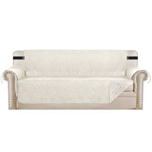 lot 19974 image: H.VERSAILTEX Reversible Sofa Slipcover Furniture Protector Water Resistant 2 Inch Wide Elastic Straps Sofa Cover Couch Covers Pets Kids Fit Sitting Width Up to 66 (Sofa 75 x 110, IvoryBeige)