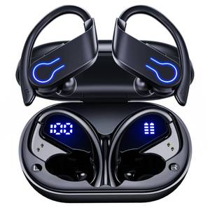 lot 20169 image: CoolJumper Wireless Bluetooth Earbuds 120H Playtime Bluetooth 5.3 Ear Buds for Sports, Hi-fi Stereo Earphones with LED Display Charging Case, Headphones for RunningWorkout Audifonos inalambricos