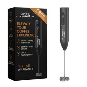 lot 20189 image: Nova Rechargeable Milk Frother & Coffee Whisker with Dual Spring Tech  1 Year Replacement Warranty (MILK FROTHER)