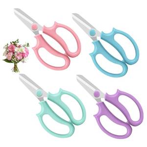 lot 20202 image: Nuepuxo 4PCS Flower Scissors, Stainless Steel Floral Scissors, Garden Pruning Shears with Comfort Grip Handle, Perfect for Arranging Flowers, Pruning, Trimming Plants, Gardening Tool