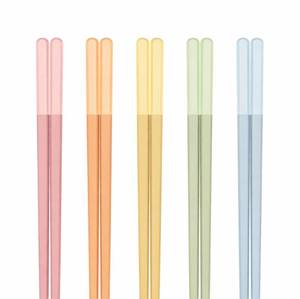 lot 20204 image: Random Mood Modern Design Chopsticks - Reusable, Dishwasher Safe, Non-Slip Fiberglass, Macaron Color, 5 Pairs, 9.5in24cm, Great for Chinese, Japanese, Korean Cuisine