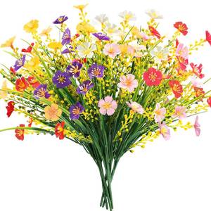 lot 20221 image: MACTING Artificial Flowers for Outdoors 6 Bundles UV Resistant Fake Flowers No Fade Faux Plastic Plants for Planters Patio Garden Porch Yard Window Home Indoor Outside Summer Decorations(Mix Color)
