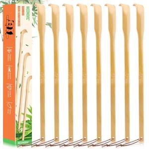 lot 20246 image: NICEMOVIC 6 Pack Wooden Bamboo Back Scratcher  for Men Women Adults, Gifts for Seniors, Christmas Stocking Stuffers for Men Women Adults, 16.5 Inch Long Handle Back Scratchers Easter Basket Stuffers