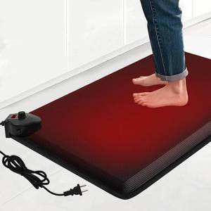 lot 1557 image: Heated Anti-Fatigue Floor Mat Under Desk - Heated Standing Mat Cushioned with Foot Warmer 17.7inx30in,8 Levels Temp and 12H Timer, 1.2in Thick Comfort Foam Heating Pad for Kitchen,Office,Home,Durable