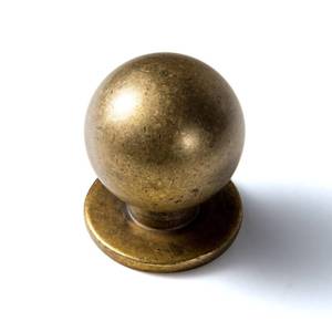 lot 2378 image: Goo-Ki 6 Pack Classic Round Cabinet Knobs - 1 Inch Solid Ball Drawer Knobs with Vintage Antique Brass Finish, Zinc Alloy Hardware for Kitchen, Furniture, Dressers
