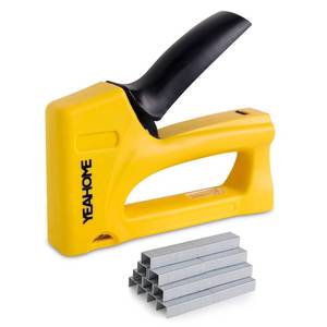 lot 2410 image: YEAHOME Light Duty Staple Gun, Upholstery Staple Gun with 1000PCS JT 21 Staples of 516 inch, Stapler Gun for Wood, Classroom, Crafts, DIY, Decoration