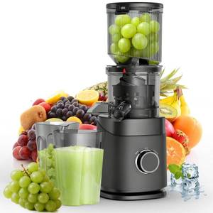 lot 3055 image: Juicer Machines, 150W Cold Press Juicer with Wide Chute, Slow Masticating Juicers, High Juice Yield for Leafy Greens, Fruits and Vegetables, Easy to Clean