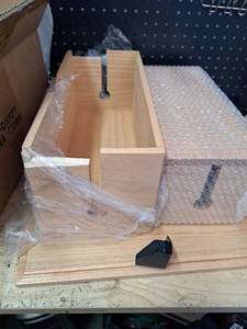 lot 3073 image: Two wooden boxes with lids. One is slightly chipped but seems fixable. See pictures