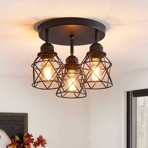 lot 3077 image: ABEAJAT Kitchen Light Fixtures, Adjustable Semi Flush Mount Ceiling Light with E26 Base, Multi-Directional Lamp for Kitchen, Hallway, Dining Room, Farmhouse, Entryway