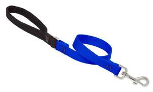 lot 4137 image: Traffic Leash by Lupine in 34in Wide Blue 2-Foot Long with Padded Handle