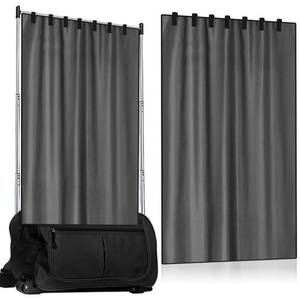 lot 4157 image: Windkream Privacy Curtain for Dance Bag Suitcase Portable Changing Room Privacy Curtain Without Rack Partition Screens for Dancer Backstage Accessories, Camping, Window Shades(Gray)