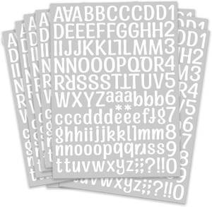 lot 4178 image: 1260 pcs 10 Sheets Self Adhesive Vinyl Letters Numbers Kit, White Mailbox Numbers Sticker for Mailbox, Signs, Window, Door, Cars, Trucks, Home, Business, Address Number (1 Inch, 10 White)