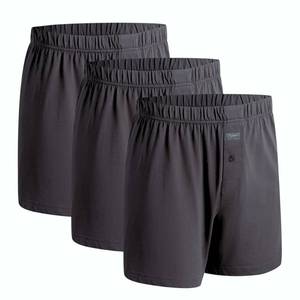 lot 4179 image: Organic Signatures 100percent Organic Cotton Boxers Soft Covered Elastic Waistband (2X-Large, Charcoal)