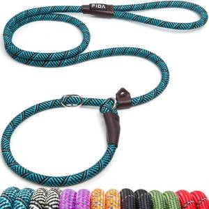 lot 4180 image: Fida Durable Slip Lead Dog Leash, 6 FT x 12in Heavy Duty Loop Comfortable Strong Rope Lead for Large, Medium Dogs, No Pull Pet Training with Highly Reflective, Blue