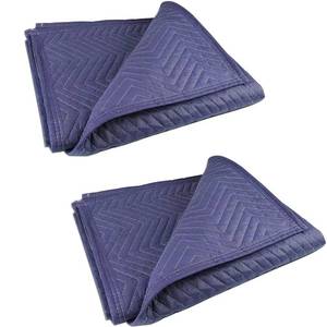 lot 5005 image: PONGHEI 2 Moving Blankets 40inx 72in Heavy Duty Packing Blankets for Moving Shipping Thick Furniture Wrapping for Moving Supplies Professional Quilted Shipping Blankets