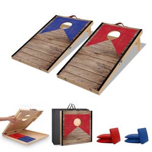 lot 5998 image: Wooden Cornhole Board Set with Bean Bags, Choose 2x1.3 ft Corn Hole Boards, Portable Outdoor and Indoor Toss Game Sets for Kids Adults and Family Party Camping Equipment