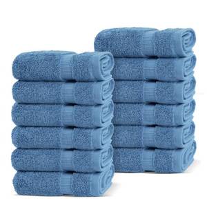 lot 6153 image: Chakir Turkish Linens  Hotel and Spa Quality 100percent Cotton Premium Turkish Towels  Soft and Absorbent (12-Piece Washcloths, Wedgewood)