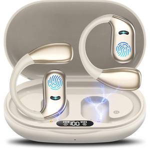 lot 6167 image: Merryking AI Language Translation Earbuds,Real-Time Translator for 169 Languages and Accents, HD Sound, Long Battery Life, Ideal for Travel and Business, Beige