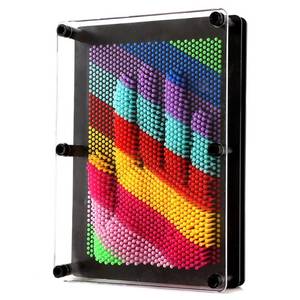 lot 6177 image: Sharkwill 3D Pin Art Intellectual Fun Toy for Kids,Rainbow Plastic Pin Art Palm Board,Arouse Sense of Imagination,Innovative Boundless Creativity for Boys and Girls.(Rainbow)